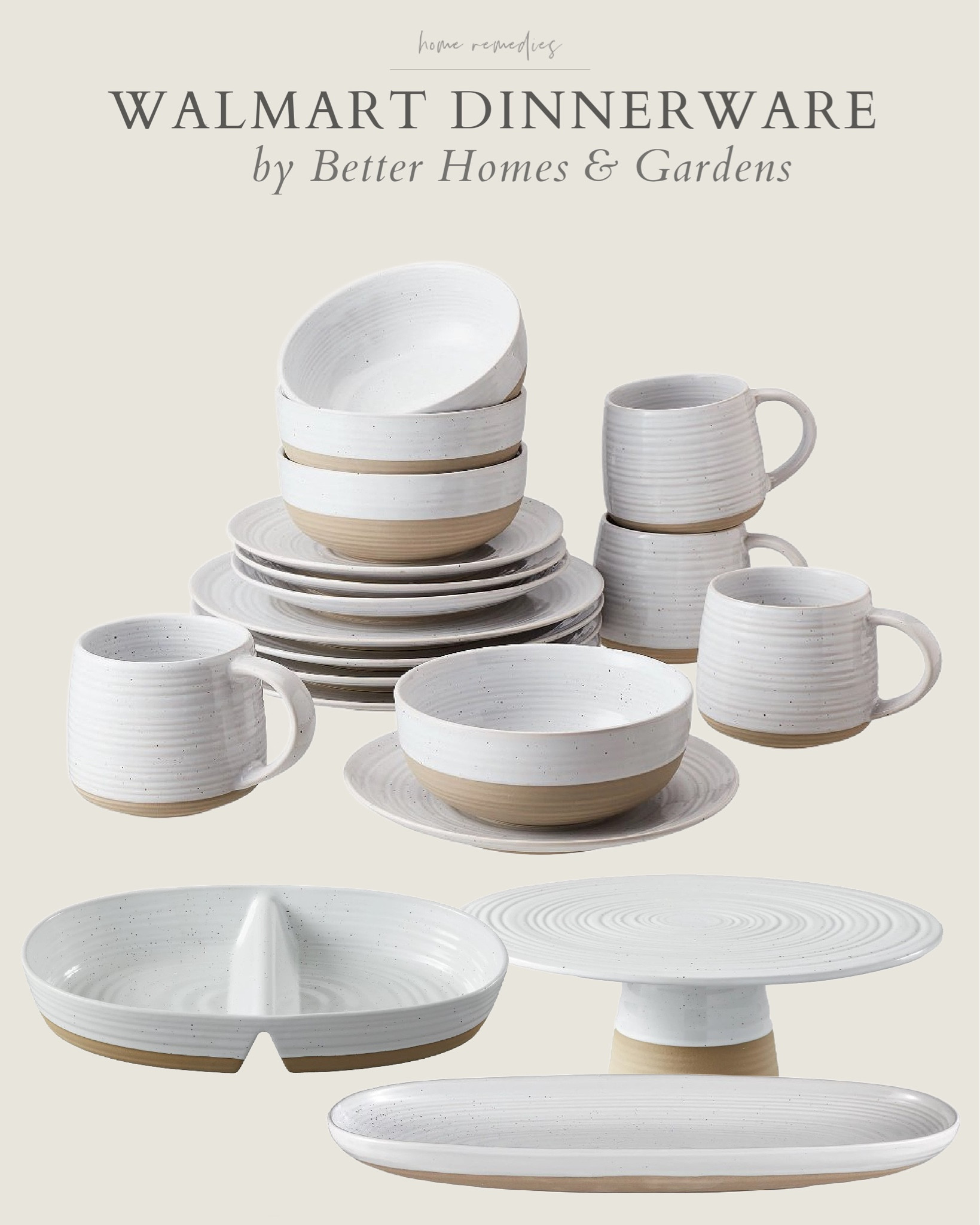 This 16 piece dinnerware set is so pretty and costs less than $50! Matching serveware is also available at budget friendly prices! modern organic, modern farmhouse, cottage, kitchen

#LTKFindsUnder50 #LTKStyleTip #LTKHome