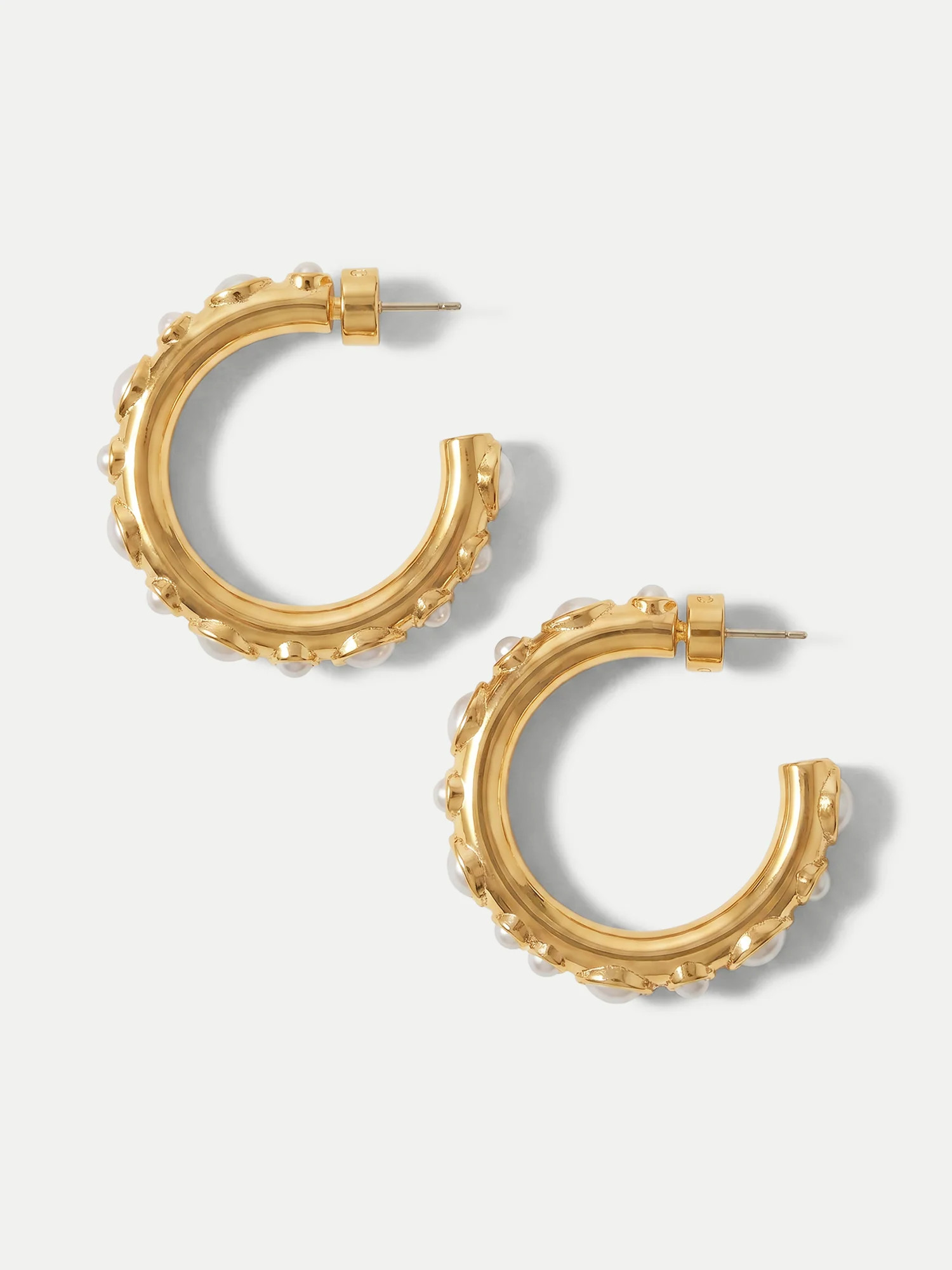 Pearl Hoop Earring in Gold/Pearl | Veronica Beard | Veronica Beard