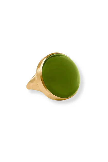 Julie Vos Solara Iridescent Palmetto Green Statement Ring | The Willow Tree