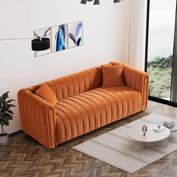 79.92'' Velvet Sofa | Wayfair North America