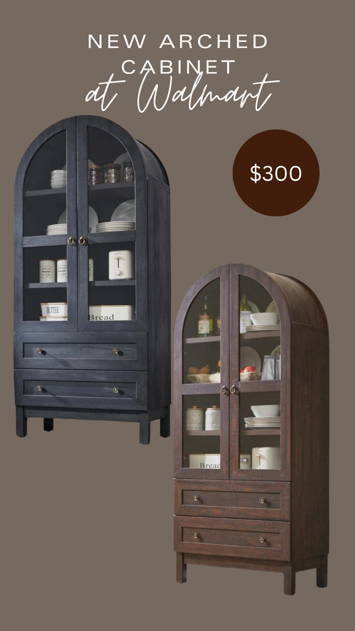 New arched cabinet from Walmart! Stunning for $300😍😍

#LTKStyleTip #LTKHome