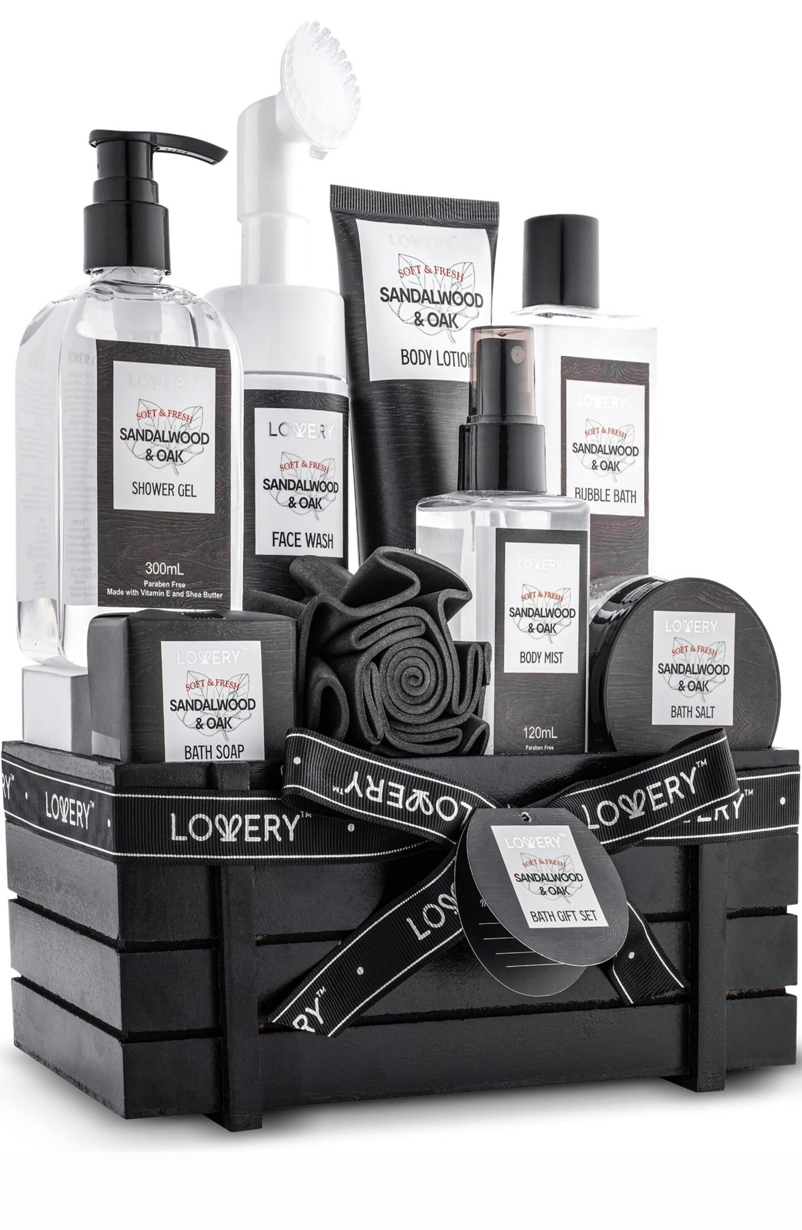 Luxury Spa Kit - Sandalwood & Oak Scented Bath Gift Set & Shower Basket | Nordstrom