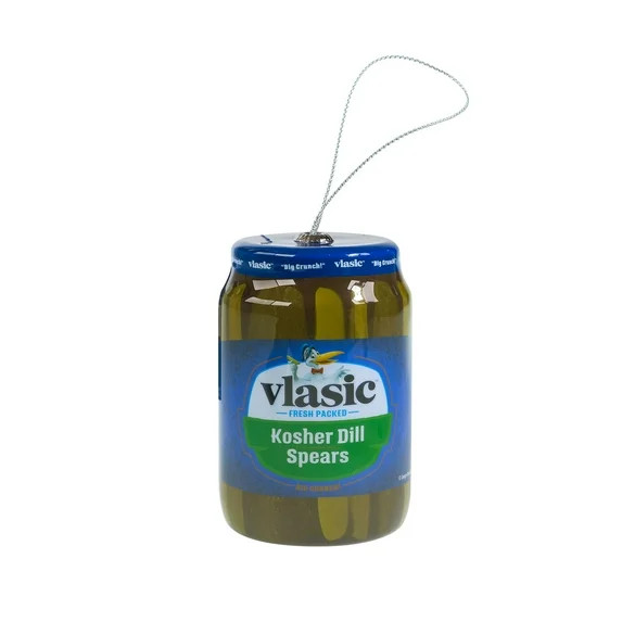 Vlasic Pickles Hanging Christmas Ornament, 4 inches Tall, Green, Plastic, Collectible, by Ruz - W... | Walmart (US)