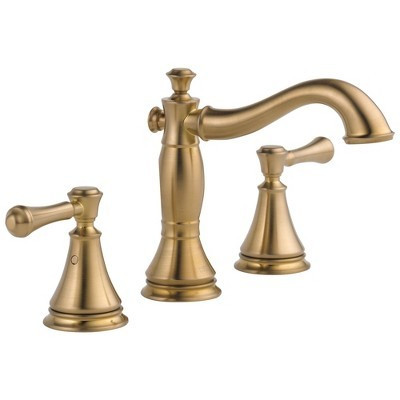 Delta Faucets Cassidy Two Handle Widespread Bathroom Faucet in Champagne Bronze | Target