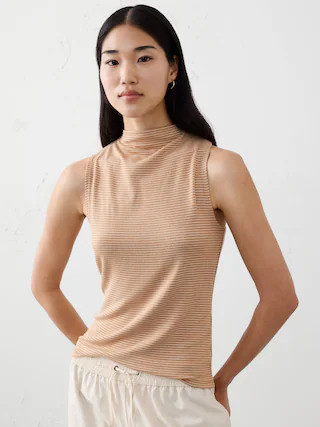 Soft Luxe Mock-Neck Top | Banana Republic Factory