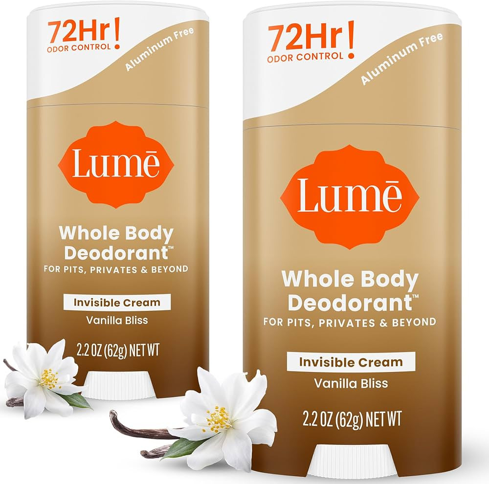 Lume Whole Body Deodorant - Invisible Cream Stick - 72 Hour Odor Control - Doctor Developed - Alu... | Amazon (US)
