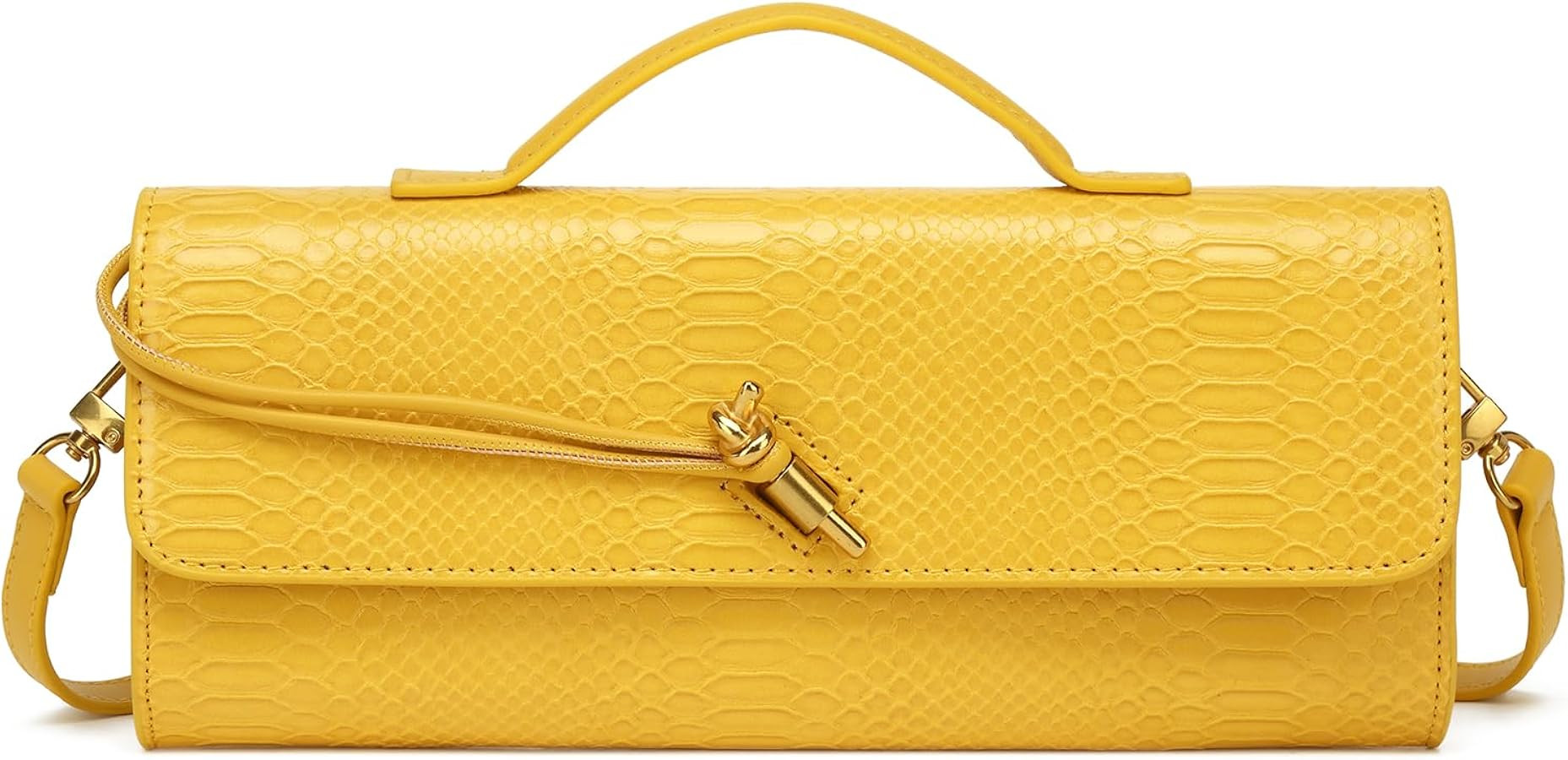 Womens Fashion Leather Clutch Bag Crocodile Print Evening Handbag Crossbody Tote Bag | Amazon (US)