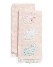 Set Of 2 Bunnies Kitchen Towels | TJ Maxx