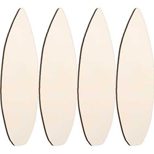 Sratte 4 Pcs Wood Surfboard Blanks Surf Boards for Decorating Unfinished Surfboard Wall Cutouts DIY Wood Craft Sign for Art Creation Graffiti Painting Home Hanging Decoration (13.78 x 5.51 Inches) | Amazon (US)