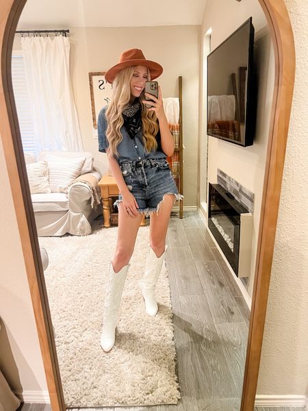 Houston rodeo outift inspo 🤠🫶

Country concert outfit. White western boots. 

#LTKshoecrush #LTKSeasonal #LTKstyletip