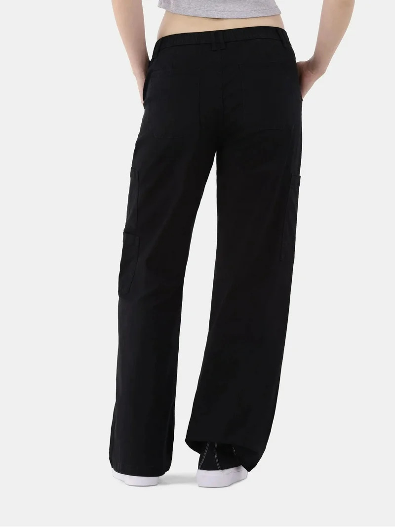 No Boundaries Wide Leg Cargo Pants, 31.5'' Inseam, Women's and Women's Plus | Walmart (US)