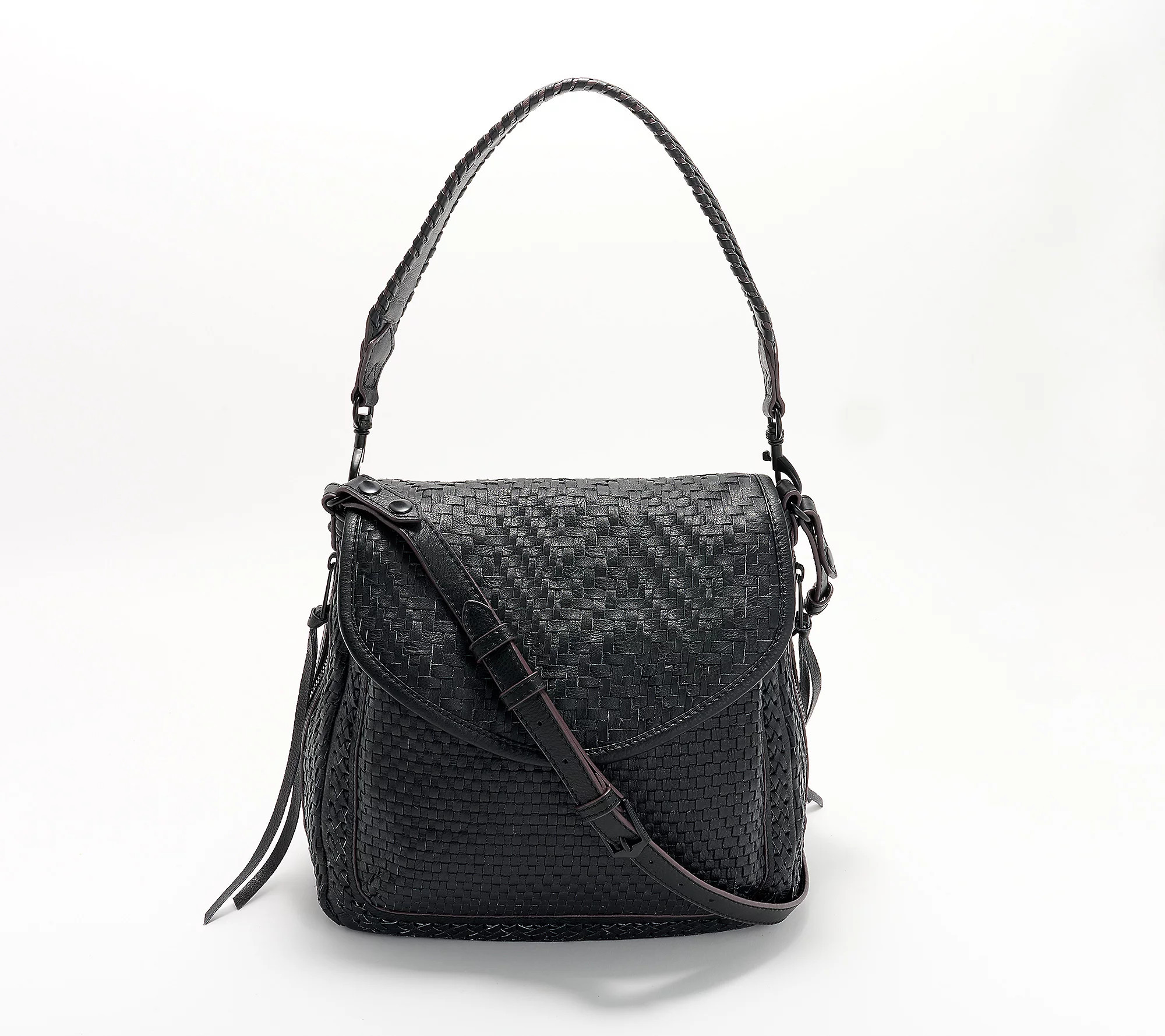 Aimee Kestenberg Woven Leather Convertible Shoulder Bag | QVC