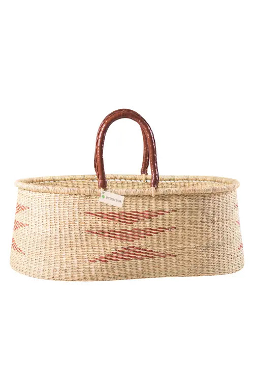 Design Dua Shea Nap & Pack Basket Bassinet Set in Natural & Puce at Nordstrom | Nordstrom