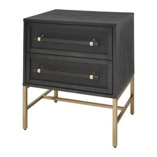 222 Fifth Sophia Antique Black Nightstand 7185LK004AUP88 | The Home Depot