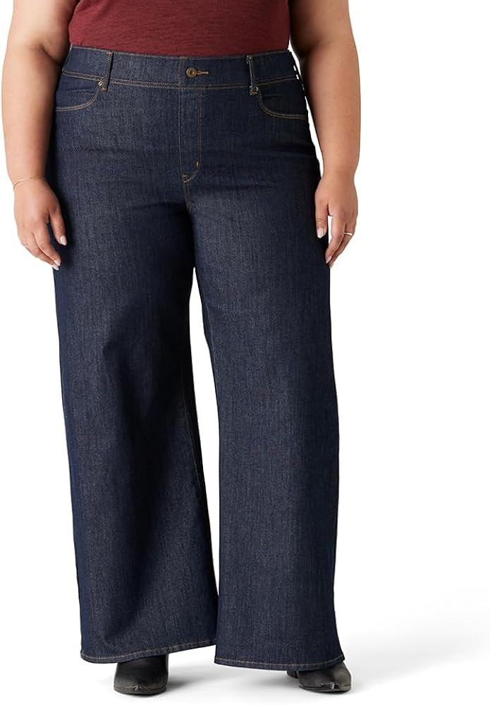 Levi Strauss Signature Gold Women's Totally Shaping Ultimate Pull-on Wide Leg Jeans (Available in... | Amazon (US)