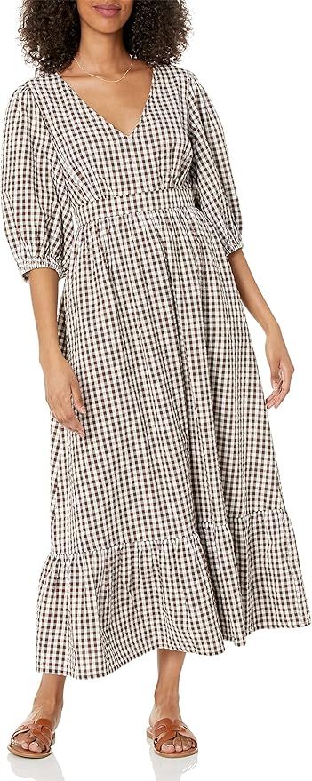 Amazon.com: The Drop Women's Calie V-Neck Puff Sleeve Maxi Dress : Clothing, Shoes & Jewelry | Amazon (US)