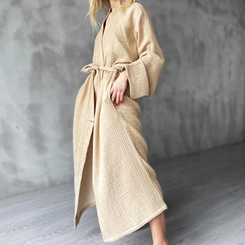 Joy Kimono Robe Outlet - 4-Layer Muslin Cotton | The Loomia
