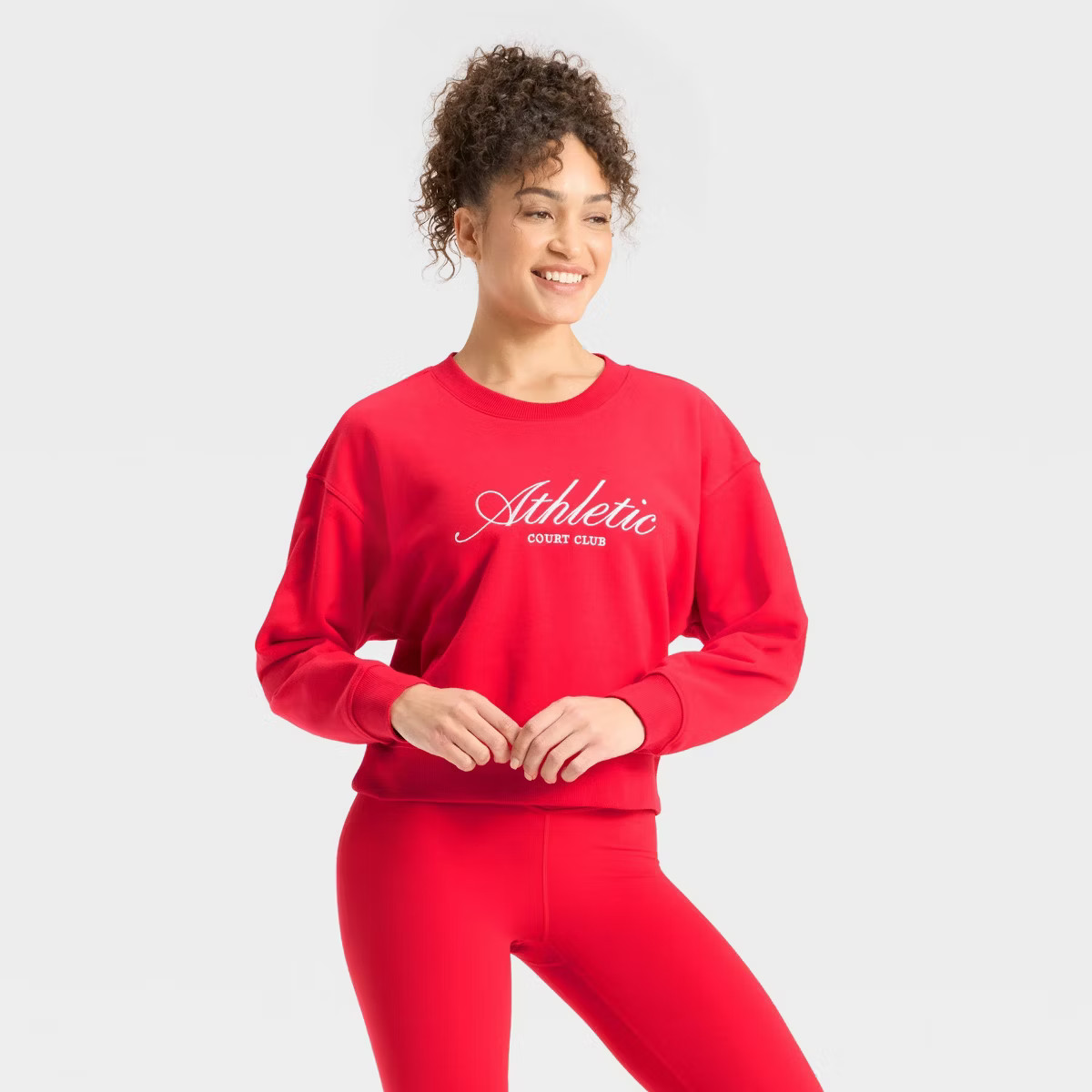 Women's French Terry Crewneck Sweatshirt - All In Motion | Target