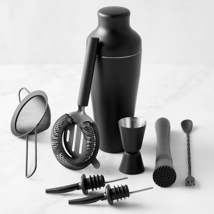 Williams Sonoma 8pc Bar Tools Set, Matte Black | Williams-Sonoma