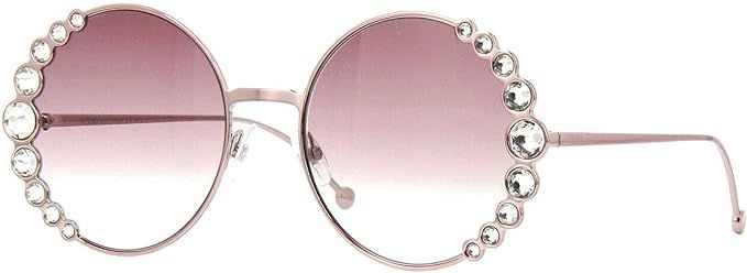 Fendi FF0324/S 35J Pink FF0324/S Round Sunglasses Lens Category 2 Size 58mm | Amazon (US)