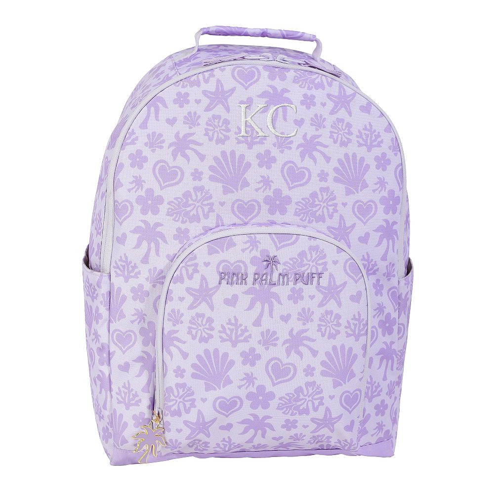 Gear-Up Pink Palm Puff Lavender Backpack, Large