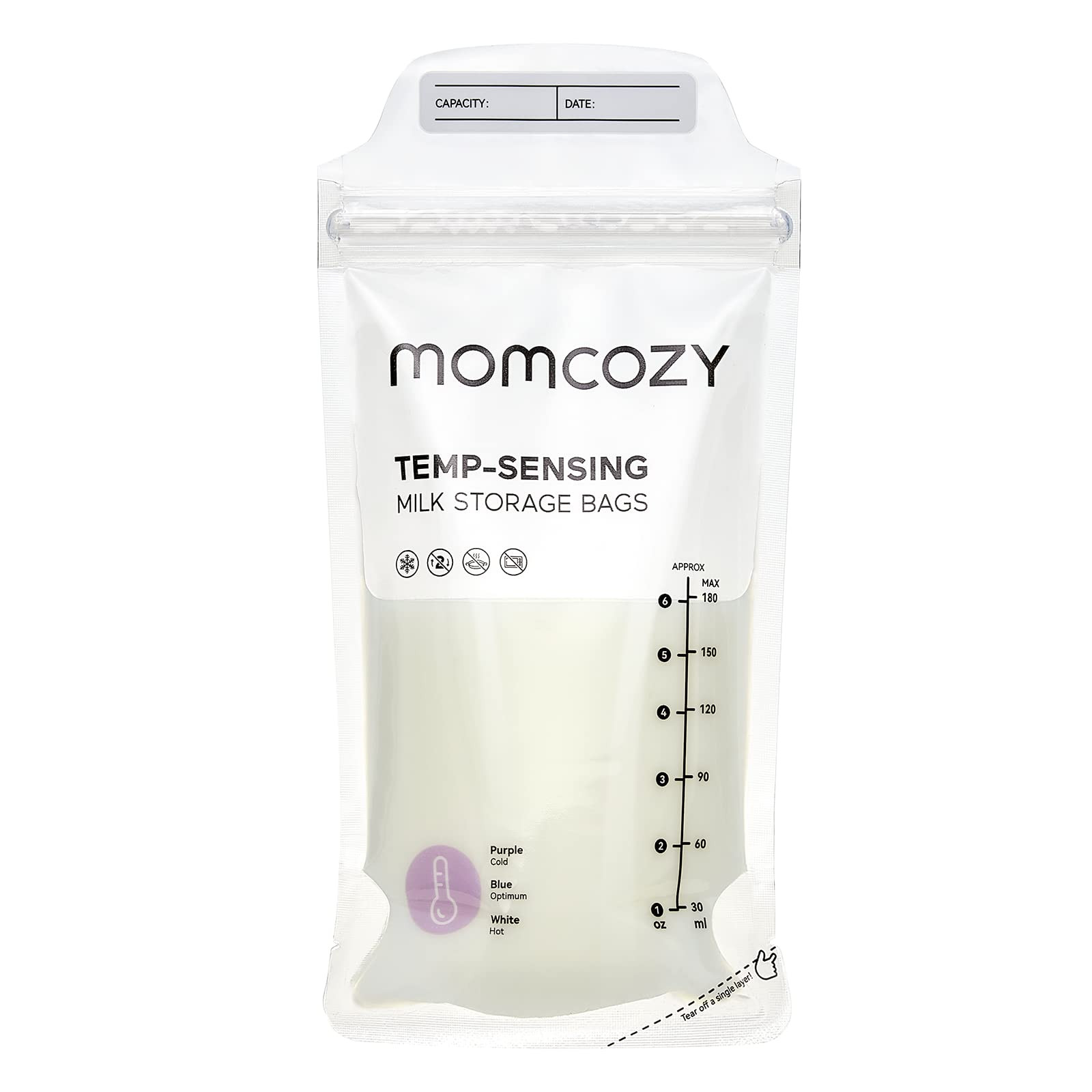 Momcozy Breastmilk Storing Bags, Temp-Sensing Discoloration Milk Storing Bags for Breastfeeding, ... | Amazon (US)