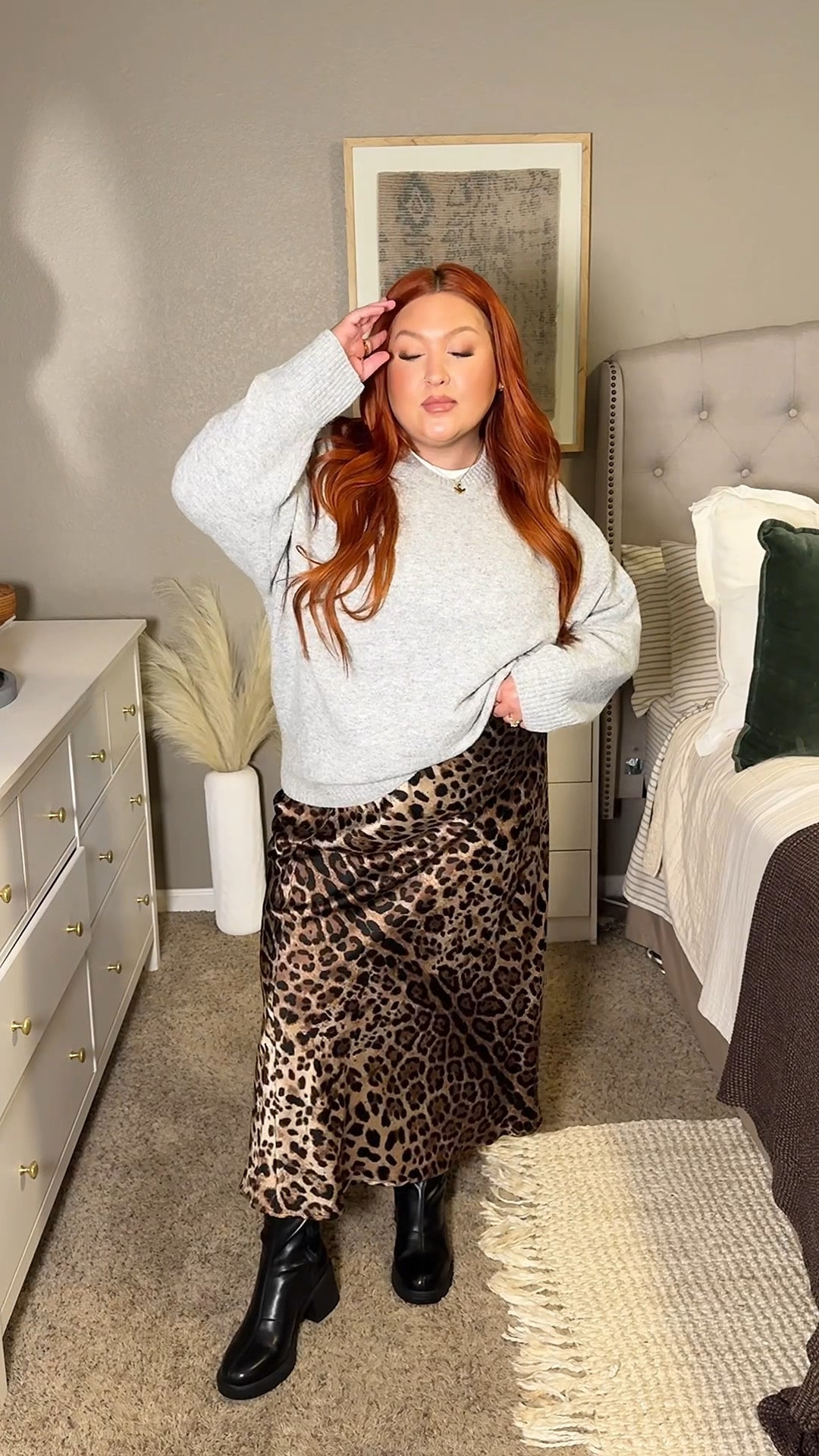 Wearing size L in sweater + 2X in dressed in Lala supernova skirt 

#LTKMidsize #LTKWorkwear #LTKPlusSize