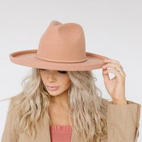 The Cara Loren Pencil Brim Hat - Dusty Pink | Gigi Pip