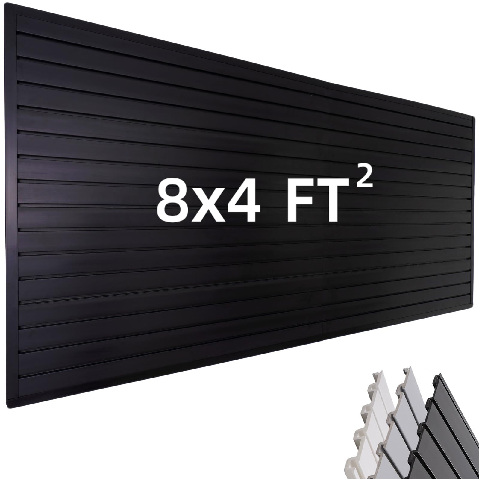 Slat Wall Paneling Garage Wall Organizer, Black Slatwall Panels 4x8 ft Garage Tool Organizer Wall... | Amazon (US)