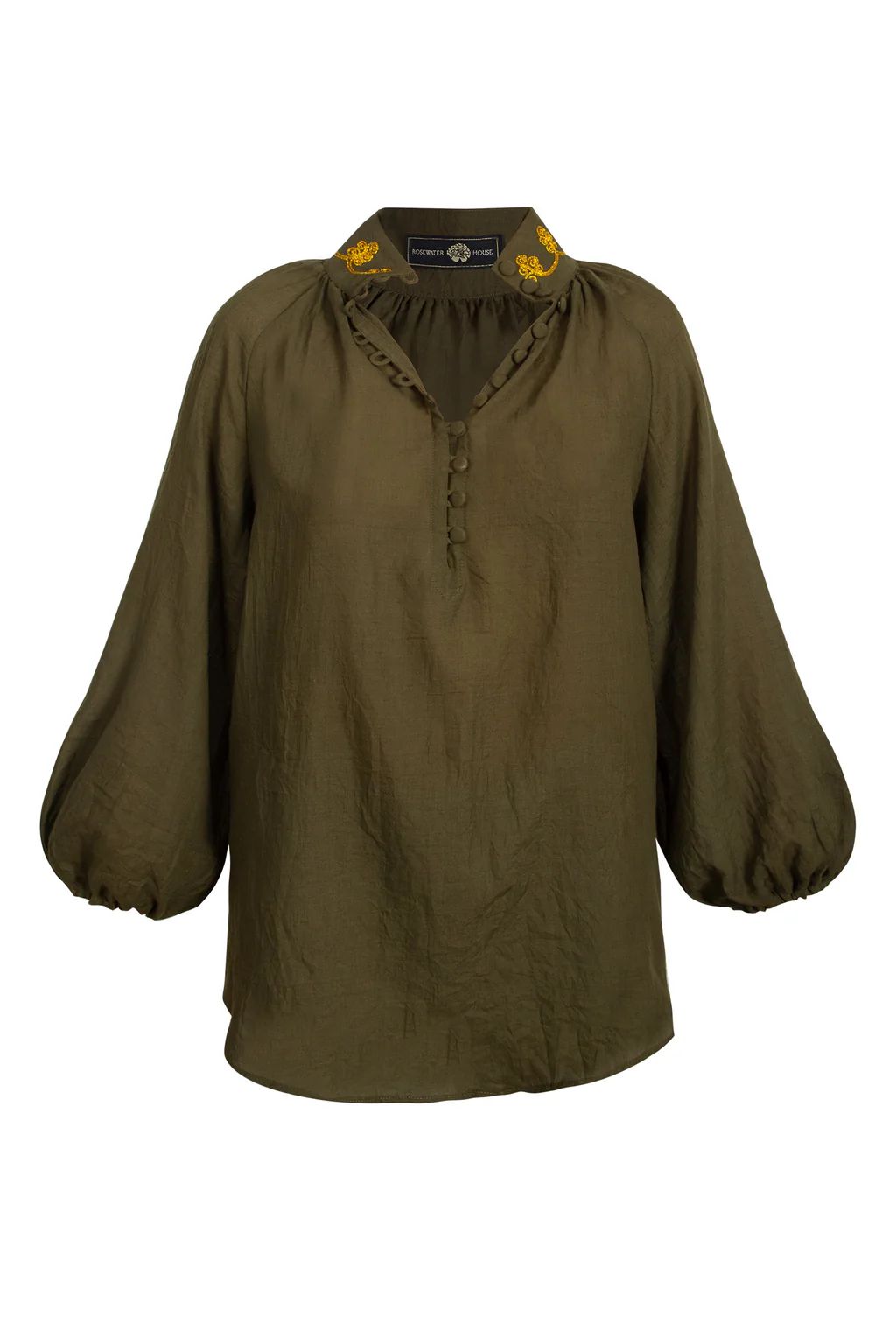Golab Blouse - Army Green | Rosewater Collective