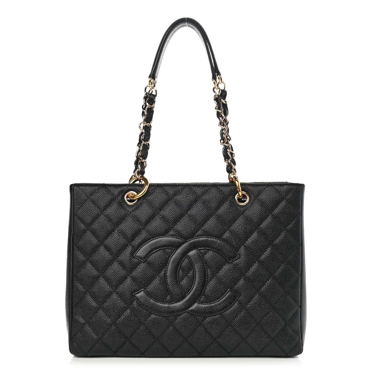 Caviar Quilted Grand Shopping Tote GST Black | FASHIONPHILE (US)