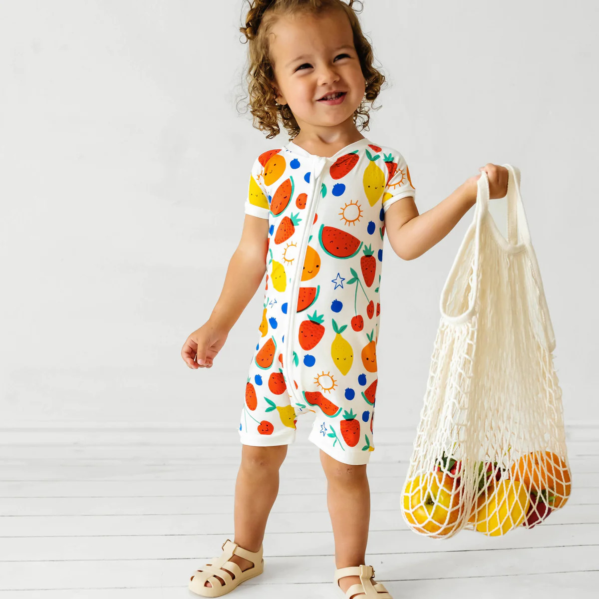 Squeeze The Day Shorty Romper | Little Sleepies