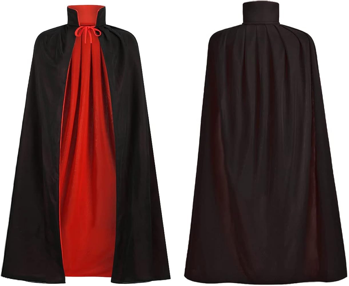yolsun Black&Red Reversible Cape for Adult, Halloween Costume Witch Vampire Cape Costume | Amazon (US)