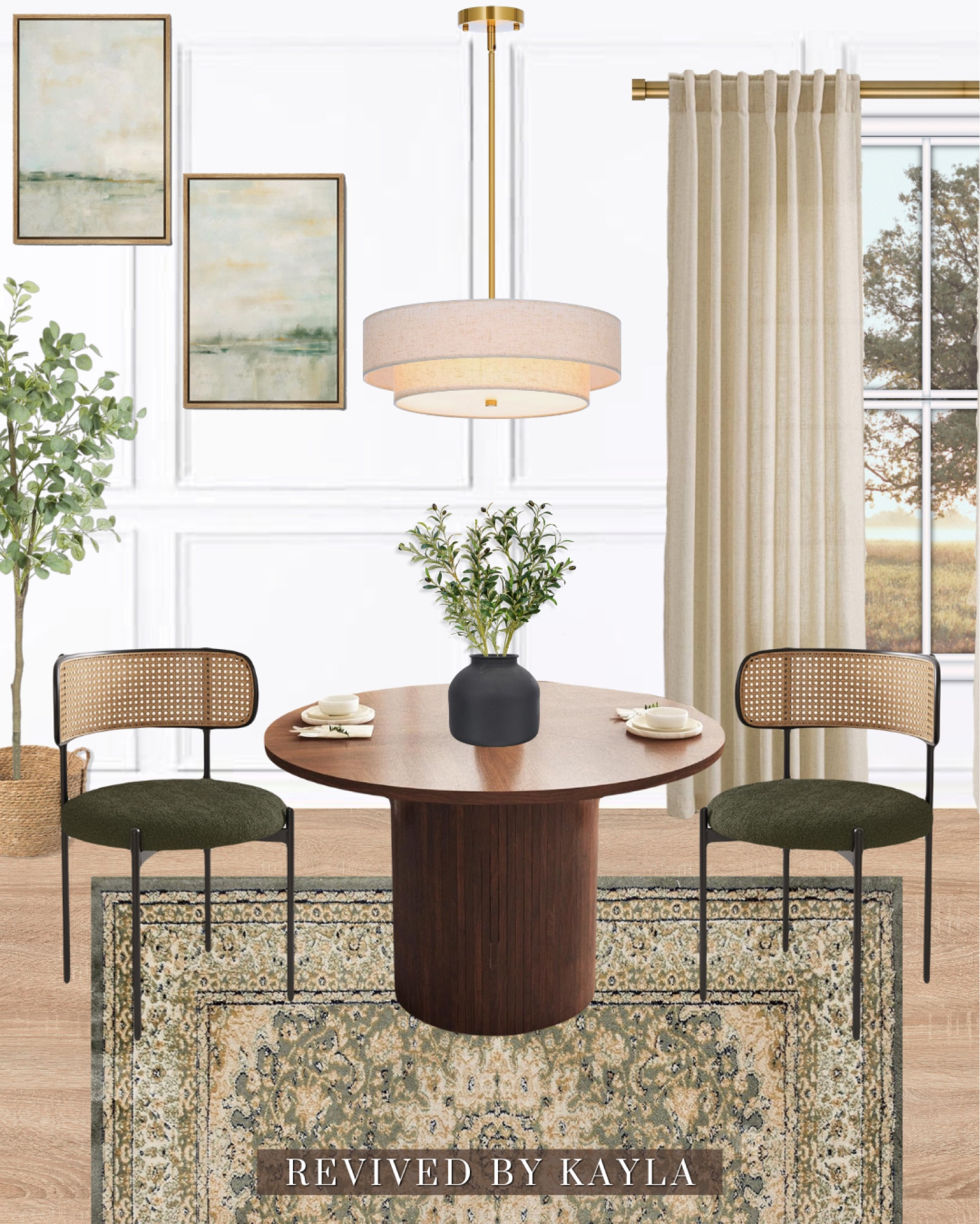 Modern Amazon dining room idea - Green, brown, beige dining room with neutral decor 

#diningroom #homedecor #homeideas #diningroomideas #modernhome #moderndiningroom #dining #room #home #decor #modern #neutral 

#LTKHome