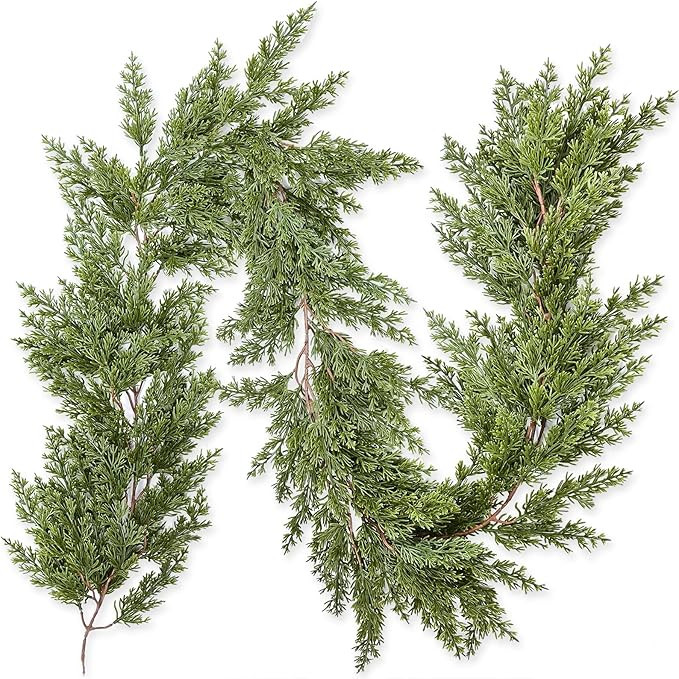 6FT Pine Christmas Greenery, Realistic Cedar Cypress Garland for Home Holiday Mantel Fireplace Ta... | Amazon (US)