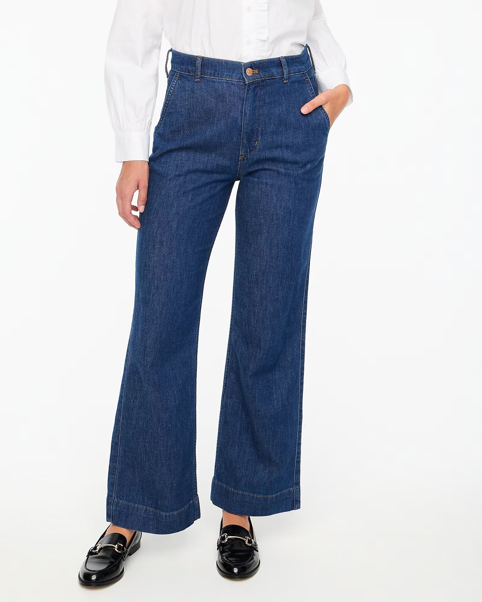 Petite denim trouser pant | J.Crew Factory