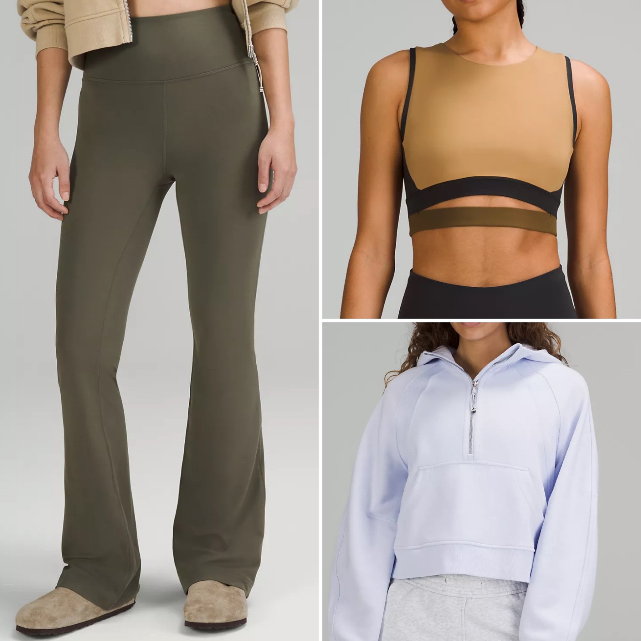 Lululemon style, activewear, high rise lounge pants, sports bra, zip hoodie 

#LTKfit #LTKFind