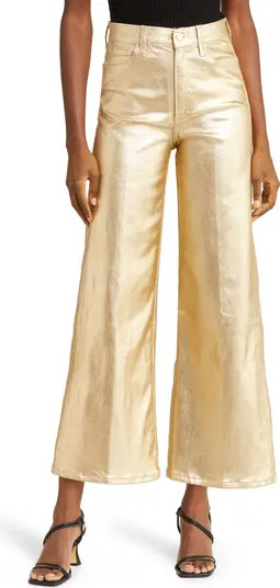 Mia Metallic High Waist Wide Leg Pants | Nordstrom