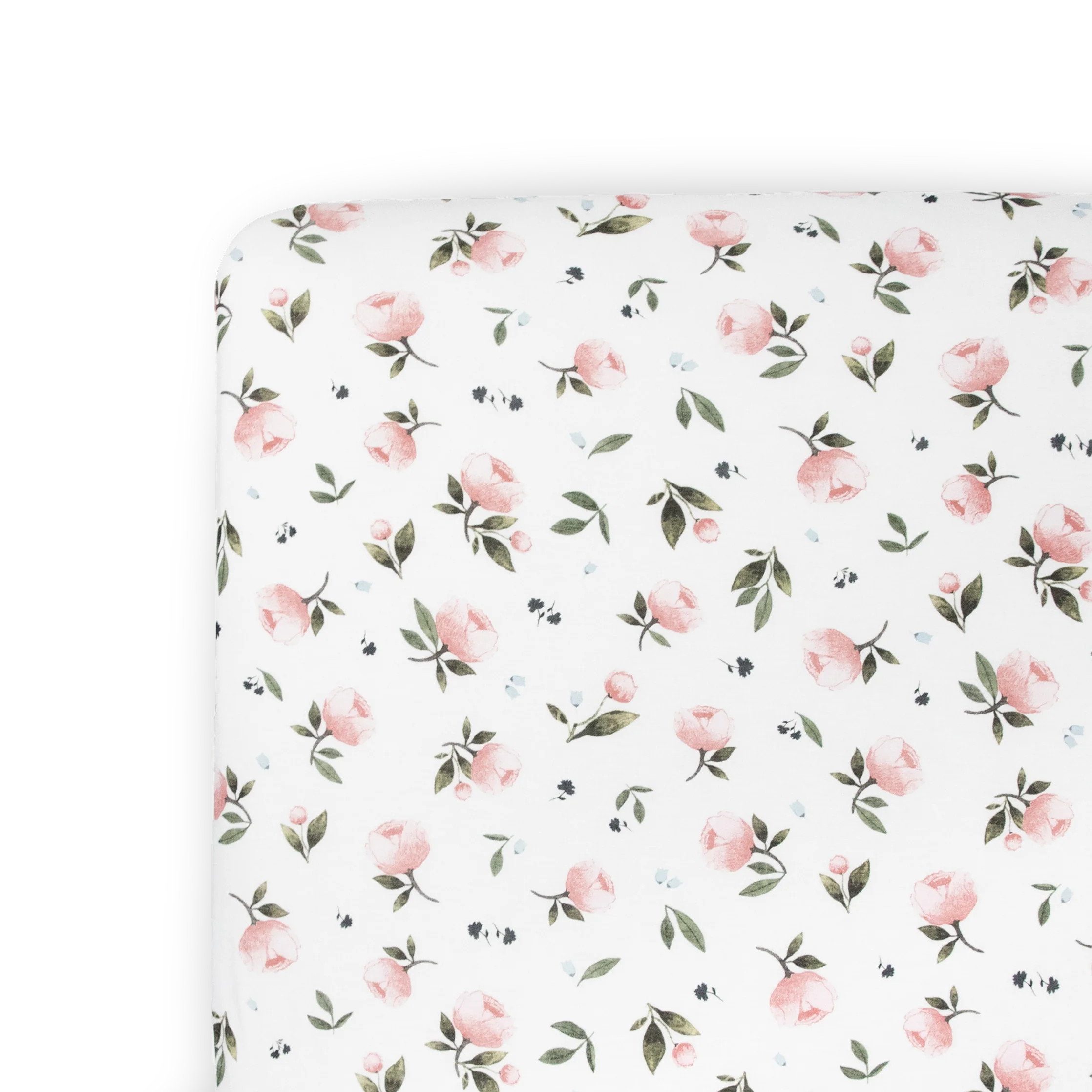 Stretch Knit Crib Sheet - Watercolor Rose | Little Unicorn