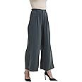 Tronjori Women High Waist Casual Wide Leg Long Palazzo Pants Trousers Regular Size | Amazon (US)