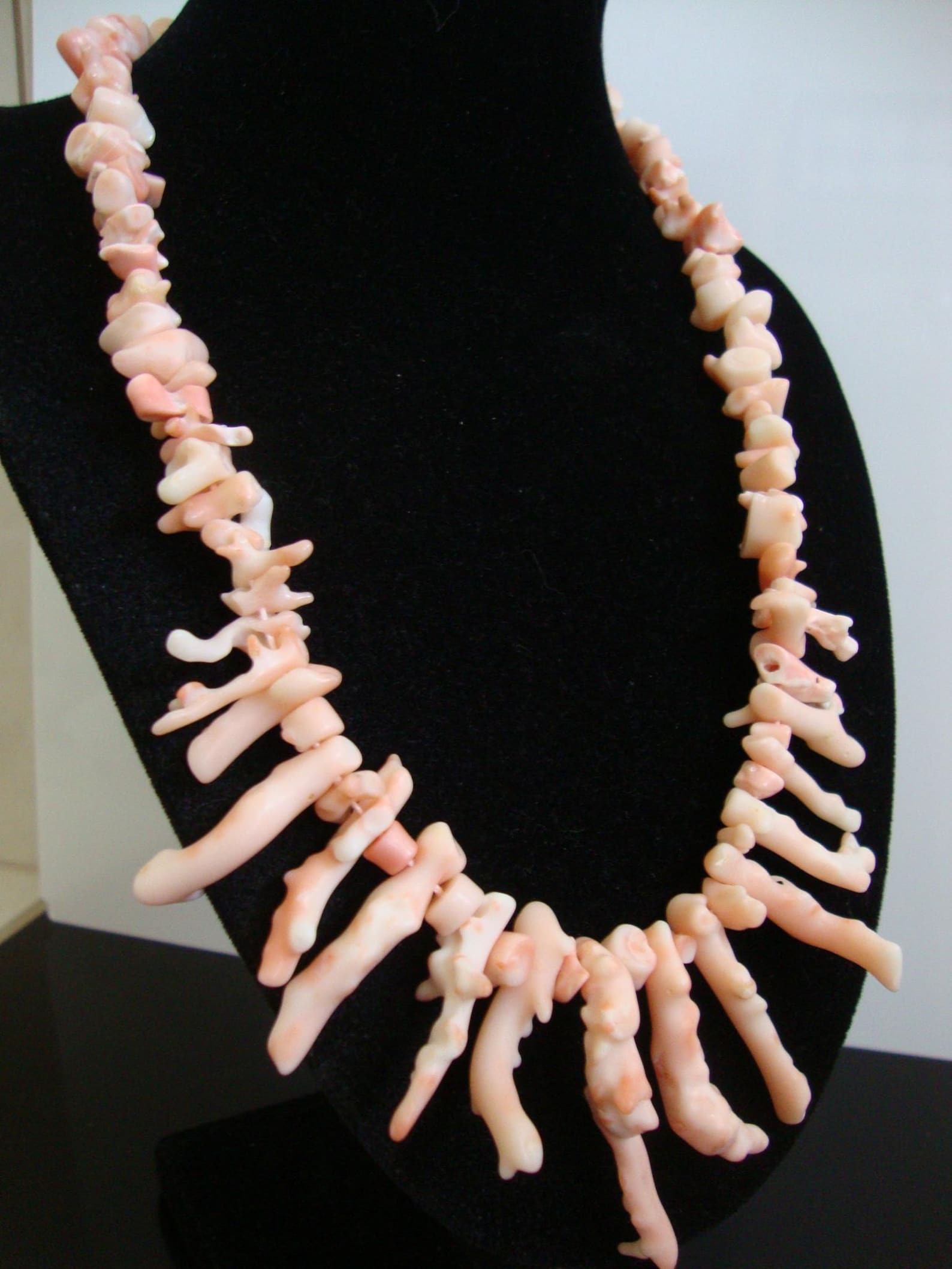 Vintage Angel Skin Coral Pink Rose Large Branches Necklace - Etsy | Etsy (US)