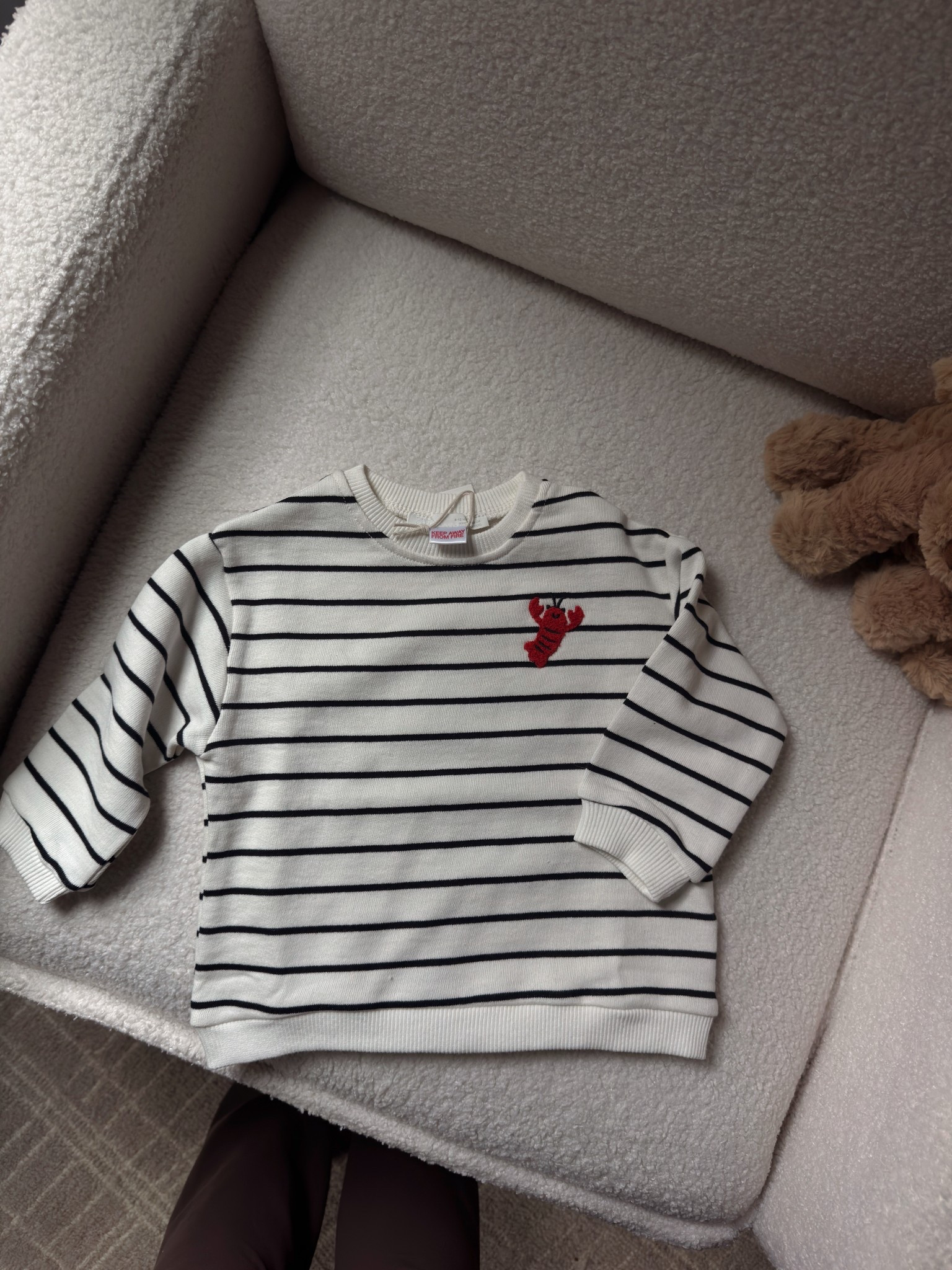 Baby boy lobster sweater 