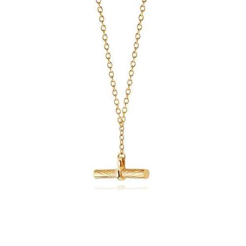 Gold T-Bar Necklace - T-Bar Pendant Necklace - Daisy London Jewellery | Daisy London Jewellery
