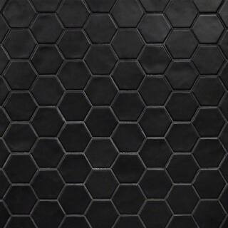 Ivy Hill Tile Maine Black 12 in. x 12 in. Hexagon Matte Ceramic Mosaic Floor and Wall Tile (0.96 sq. ft./Sheet) | The Home Depot