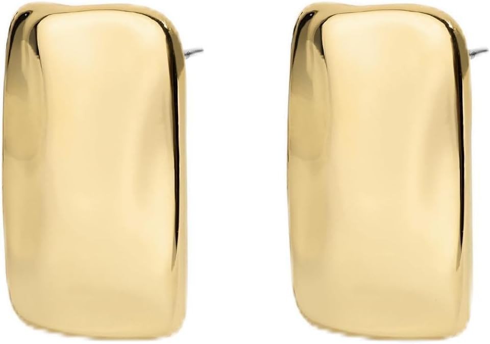 Electric Picks Supermodel Earrings - Bold 14kt Gold Plated, Lightweight Statement Earrings, 90s Inspired Flat Earrings, 0.8'' x 0.5 for Women | Amazon (US)