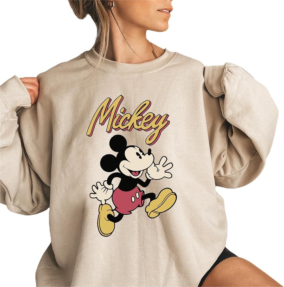 K&E FASHION Vintage Magical World Sweatshirt, Classic Mouse Sweater For Women and Men, Retro Magi... | Amazon (US)