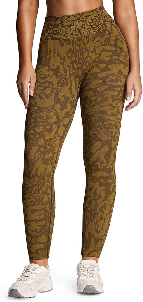 Aoxjox Women's High Waist Seamless Camo Scrunch Legging Knit Workout Yoga Pants 23" | Amazon (US)