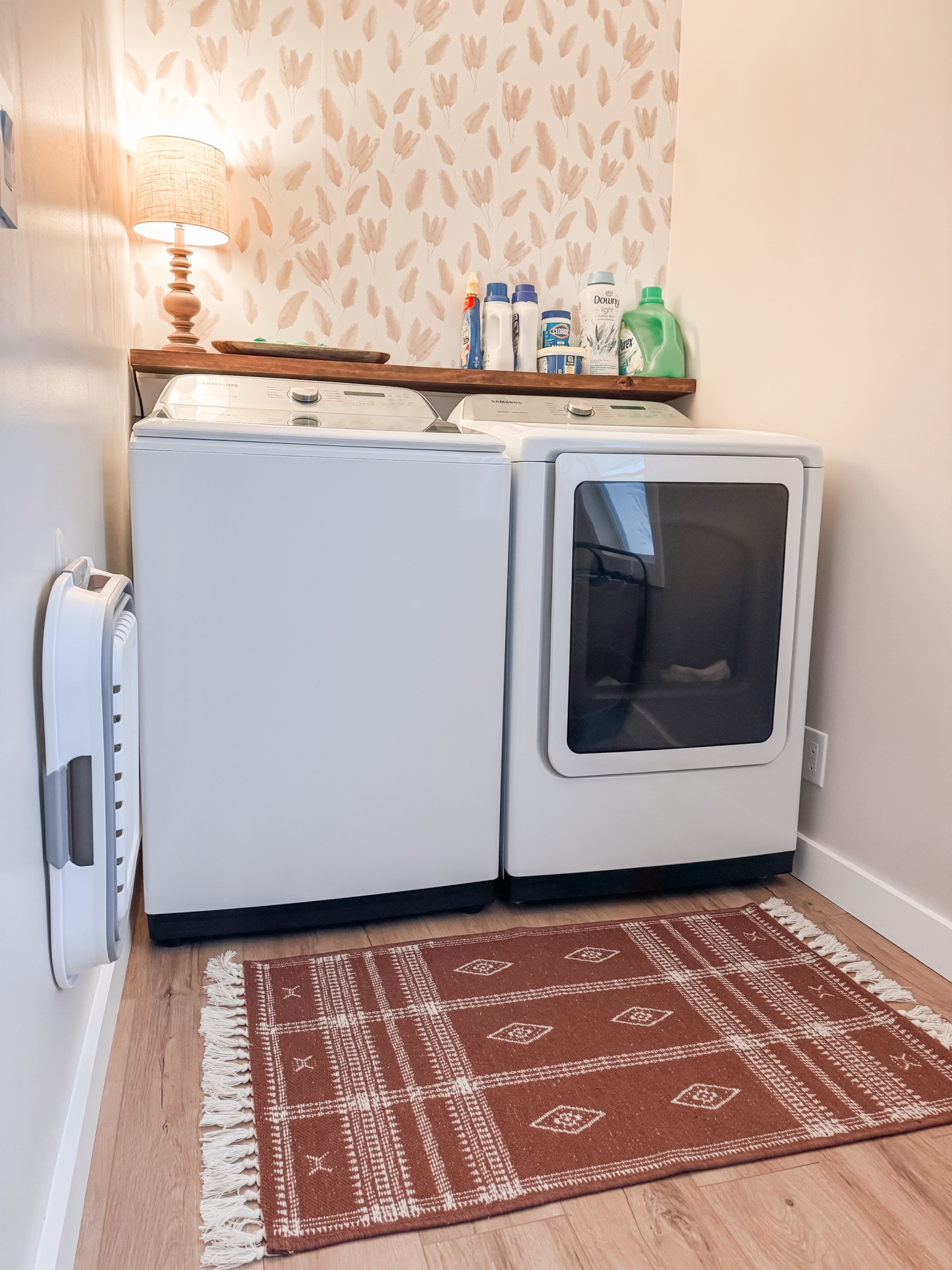 One of the most popular items in my laundry room is my rug! I have the rust color but the grey is so pretty too! #laundryroom #accentrug #homedecor

#LTKHome #LTKFindsUnder50