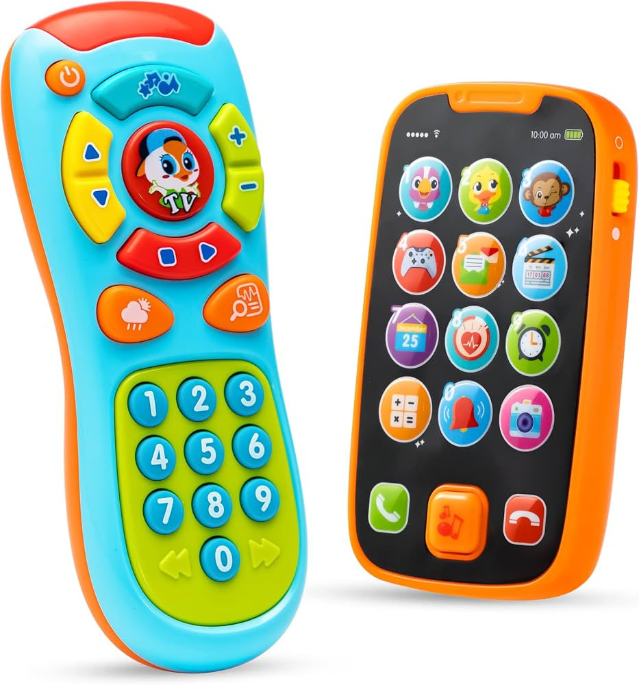 JOYIN Baby Learning Phone and Remote Toy for Toddler Fun Smartphone Toys with Music for Infants, ... | Amazon (US)