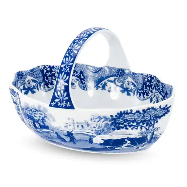 Spode Blue Italian Handled Basket - 6 inch | Bed Bath & Beyond
